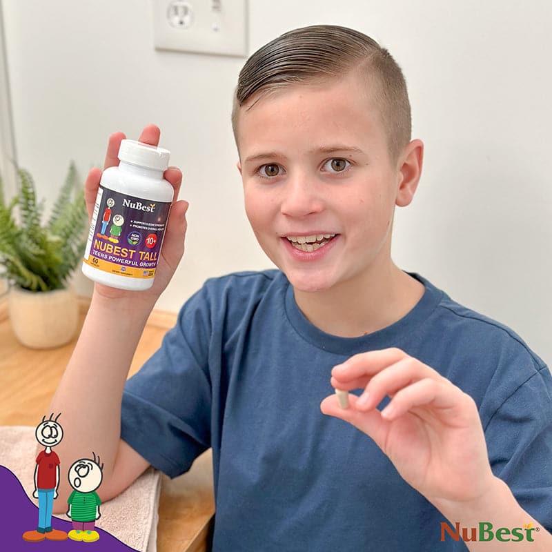 NuBest Tall 10+, For Children (10+) & Teens Who Drink Milk Daily, 60 Capsules - Pack of 3