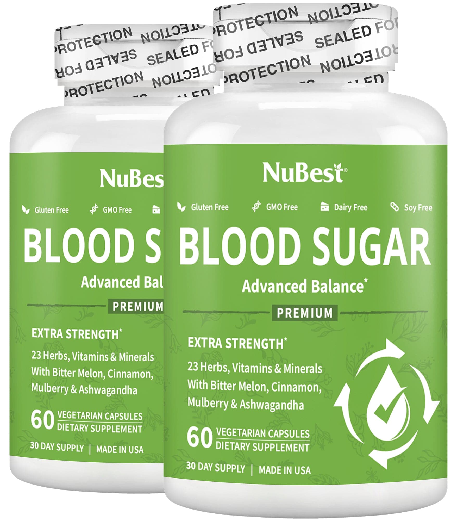 Blood Sugar Supplement, Advanced Formula For Energy Balance, Immunity & Overall Health, 60 Vegan Capsules