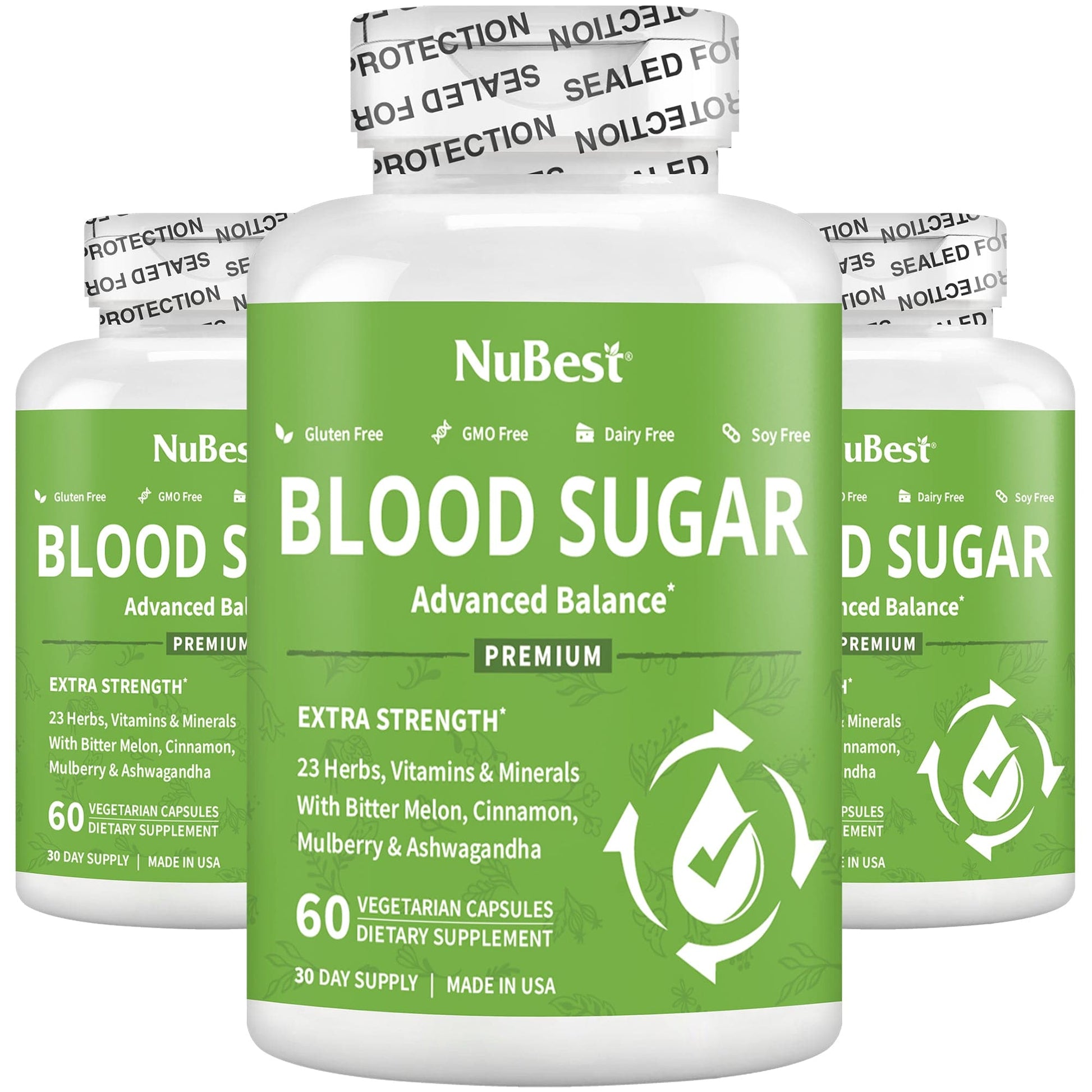 Blood Sugar Supplement, Advanced Formula For Energy Balance, Immunity & Overall Health, 60 Vegan Capsules