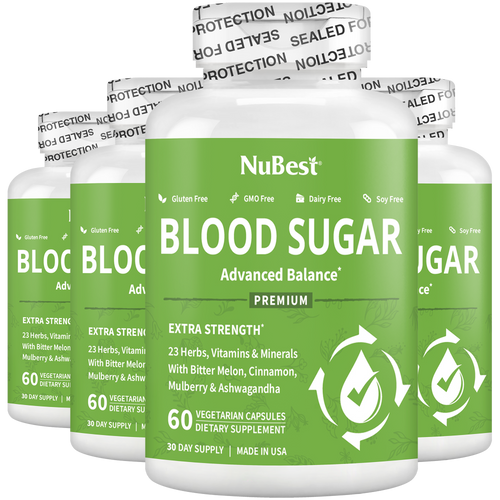 Blood Sugar Supplement, Advanced Formula For Energy Balance, Immunity & Overall Health, 60 Vegan Capsules