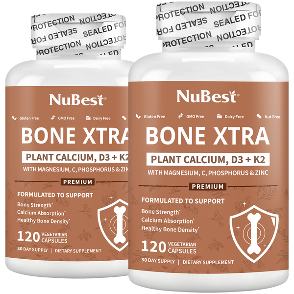 Bone Xtra, formulă pe bază de plante pentru adolescenți și adulți, 120 de capsule vegane - pachet de 2
