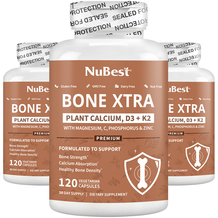 Bone Xtra - Plant-based Formula to Support Healthy Bones For Adults, 120 Vegan Capsules