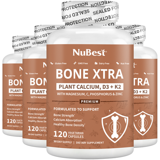 Bone Xtra, Plant-Based Formula for Teens & Adults, 120 Vegan Capsules - Pack of 4