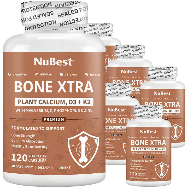Bone Xtra - Plant-based Formula to Support Healthy Bones For Adults, 120 Vegan Capsules