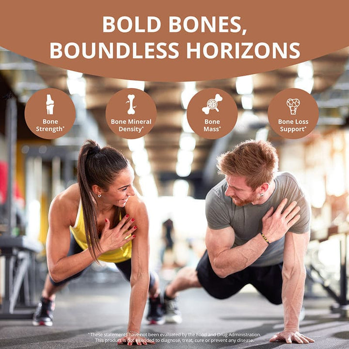 Bone Xtra - Plant-based Formula to Support Healthy Bones For Adults, 120 Vegan Capsules - NuBest Nutrition®