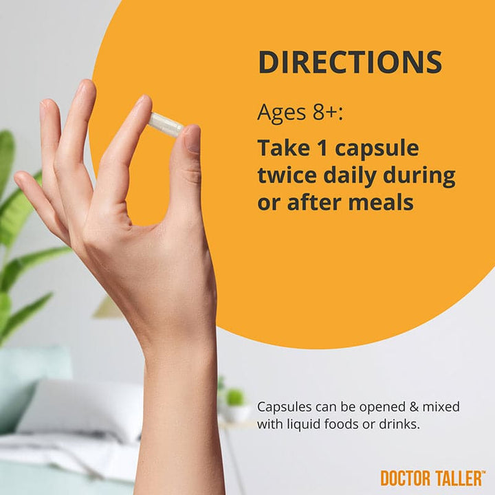Doctor Taller, For Children (8+) & Teens, 60 Vegan Capsules - Pack of 3