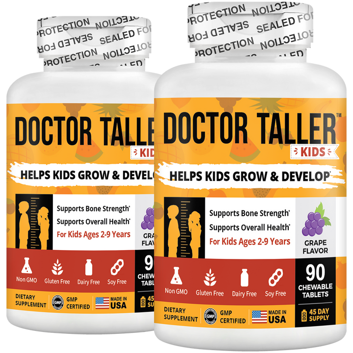 Doctor Taller Kids, Grape Multivitamins, Ages 2-9, 90 Vegan Chewables - NuBest Nutrition®
