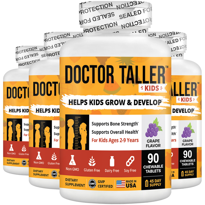 Doctor Taller Kids, Grape Multivitamins, Ages 2-9, 90 Vegan Chewables - NuBest Nutrition®