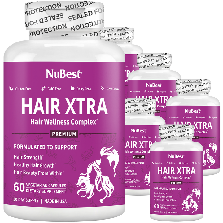 Hair Xtra, Premium Hair Growth Support for Men & Women, 60 Vegan Capsules
