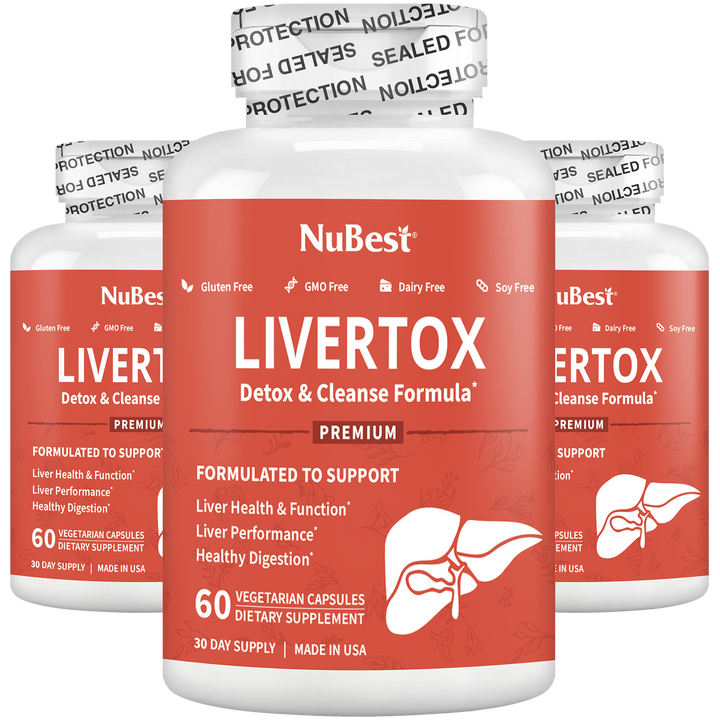 Fruugo - LiverTox, Advanced Formula for Liver Detox, Cleanse & Digestion, 60 Vegan Capsules - NuBest Nutrition®