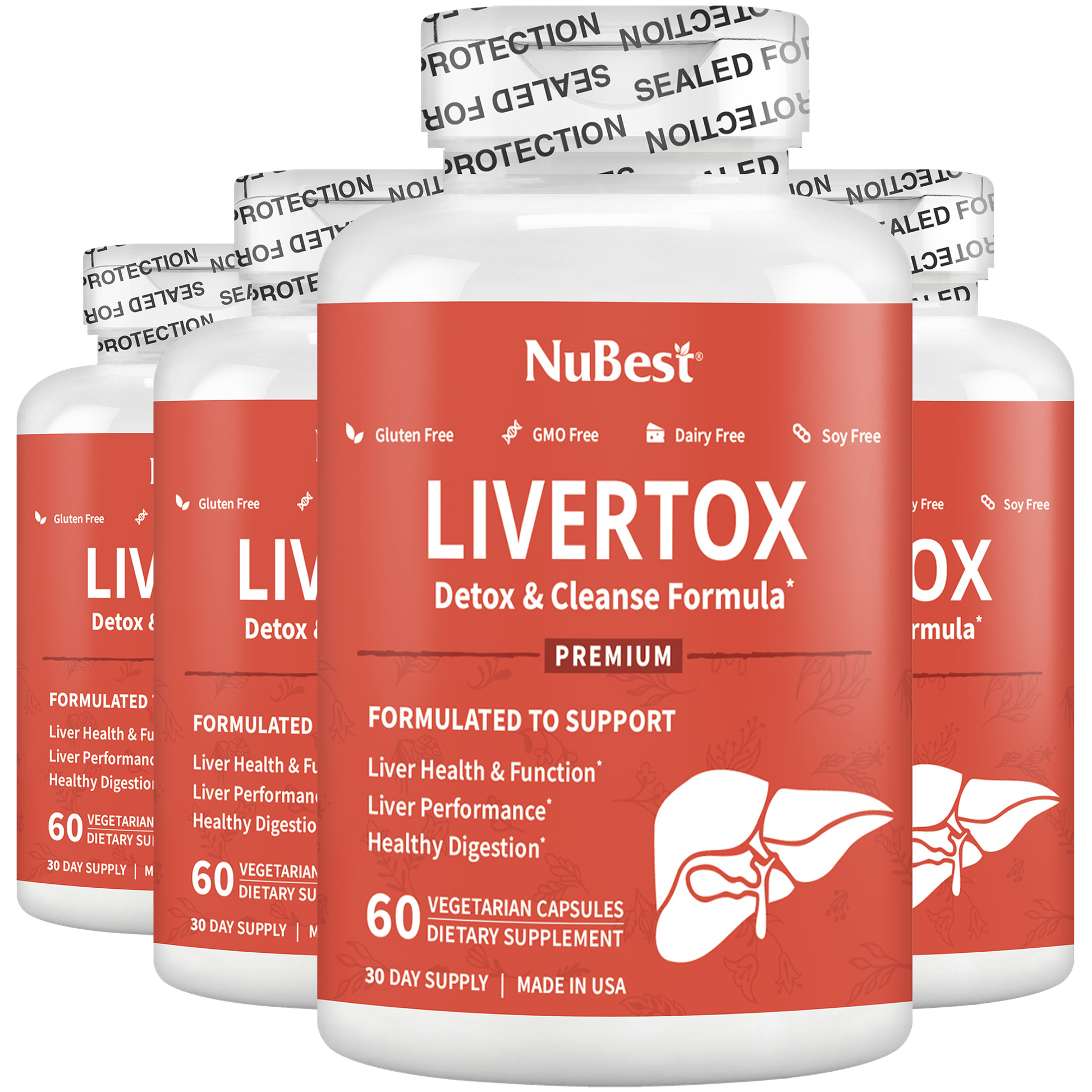 LiverTox, Advanced Formula for Liver Detox, Cleanse & Digestion, 60 Vegan Capsules