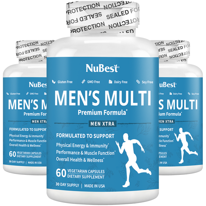 Men's Multi, Men Xtra, Energy, Immunity & Health Boost, 60 Vegan Capsules - NuBest Nutrition®