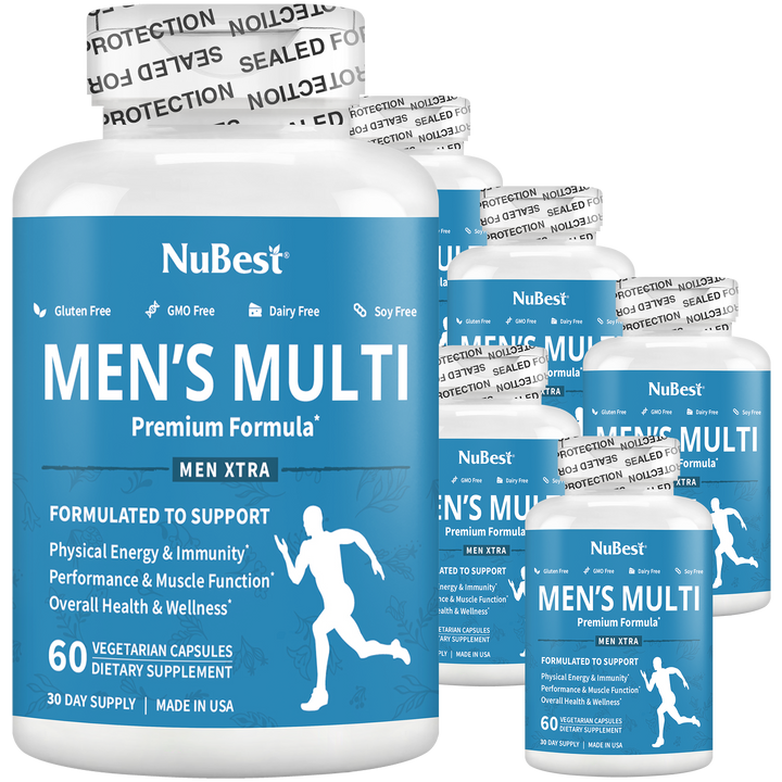 Men's Multi, Men Xtra, Energy, Immunity & Health Boost, 60 Vegan Capsules - NuBest Nutrition®