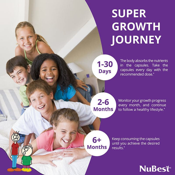 NuBest Tall, For Children (5+) & Teens Who Don't Drink Milk Daily, 60 Capsules - Pack of 3