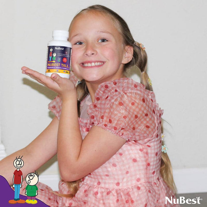 NuBest Tall, For Children (5+) & Teens Who Don't Drink Milk Daily, 60 Capsules - Pack of 2