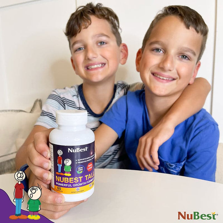 NuBest Tall, For Children (5+) & Teens Who Don't Drink Milk Daily, 60 Capsules - Pack of 2