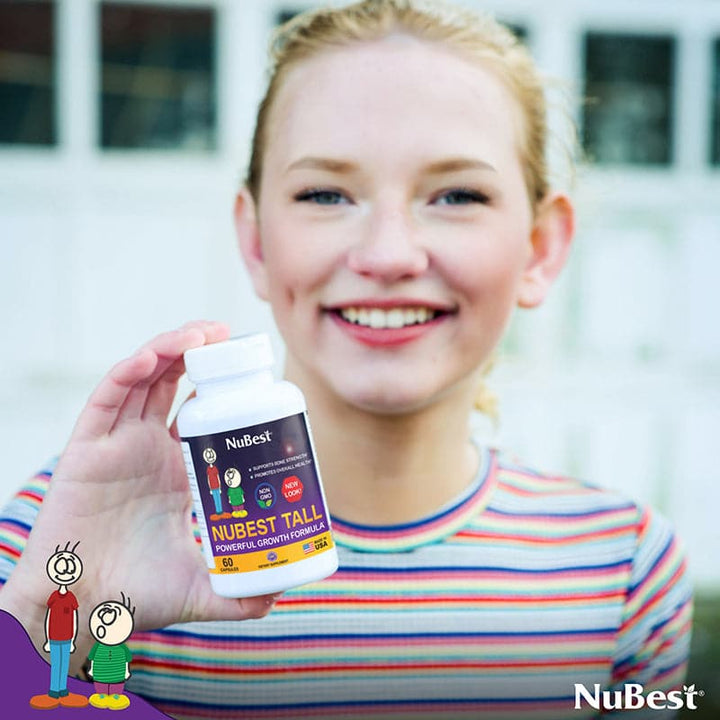 NuBest Tall, For Children (5+) & Teens Who Don't Drink Milk Daily, 60 Capsules - Pack of 3