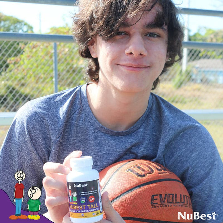 NuBest Tall 10+, Daily Growth Support for Kids (10+) and Teens, Milk Enhanced Formula, 60 Caps - 2 Pack