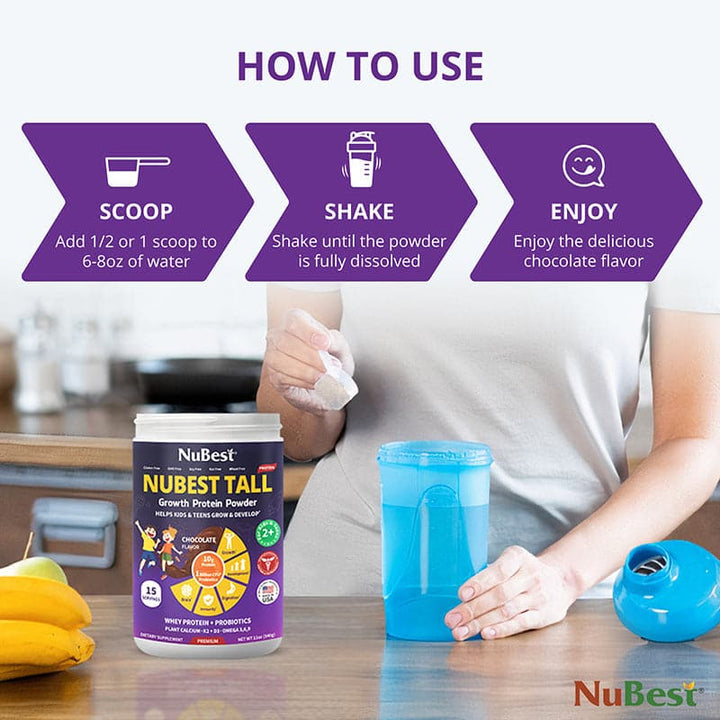 NuBest Tall Protein, Chocolate Shake, 15 servings - Pack of 2