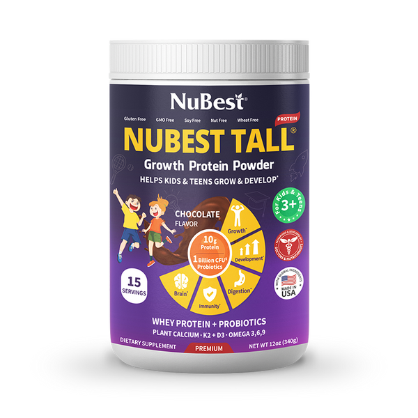 NuBest Tall Protein, Shake de ciocolată pentru vârste peste 2 ani, 15 porții