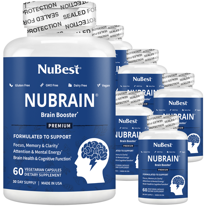 NuBrain – Advanced Brain Support for Focus & Clarity, 60 Vegan Capsules