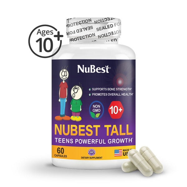 NuBest Tall 10+, For Children (10+) & Teens Who Drink Milk Daily, 60 Capsules - 3D