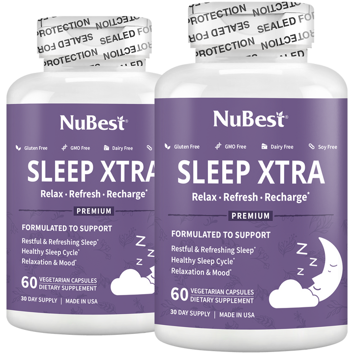 Fruugo - Sleep Xtra, Natural Non-Habit Forming Sleep Aid for Teens & Adults, 60 Vegan Capsules - NuBest Nutrition®