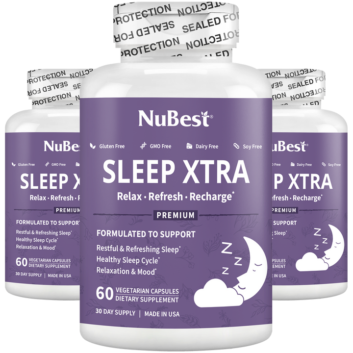 Fruugo - Sleep Xtra, Natural Non-Habit Forming Sleep Aid for Teens & Adults, 60 Vegan Capsules - NuBest Nutrition®