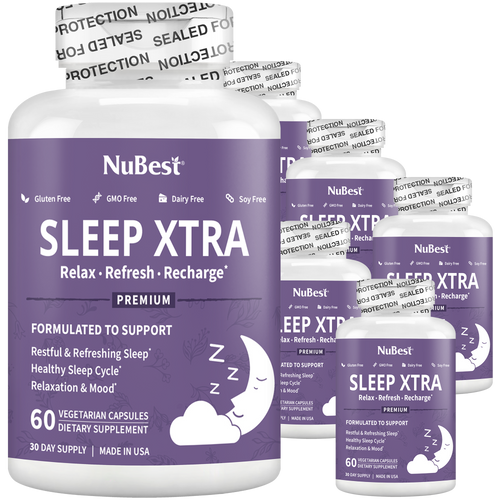 Sleep Xtra, Natural Non-Habit Forming Sleep Aid for Teens & Adults, 60 Vegan Capsules