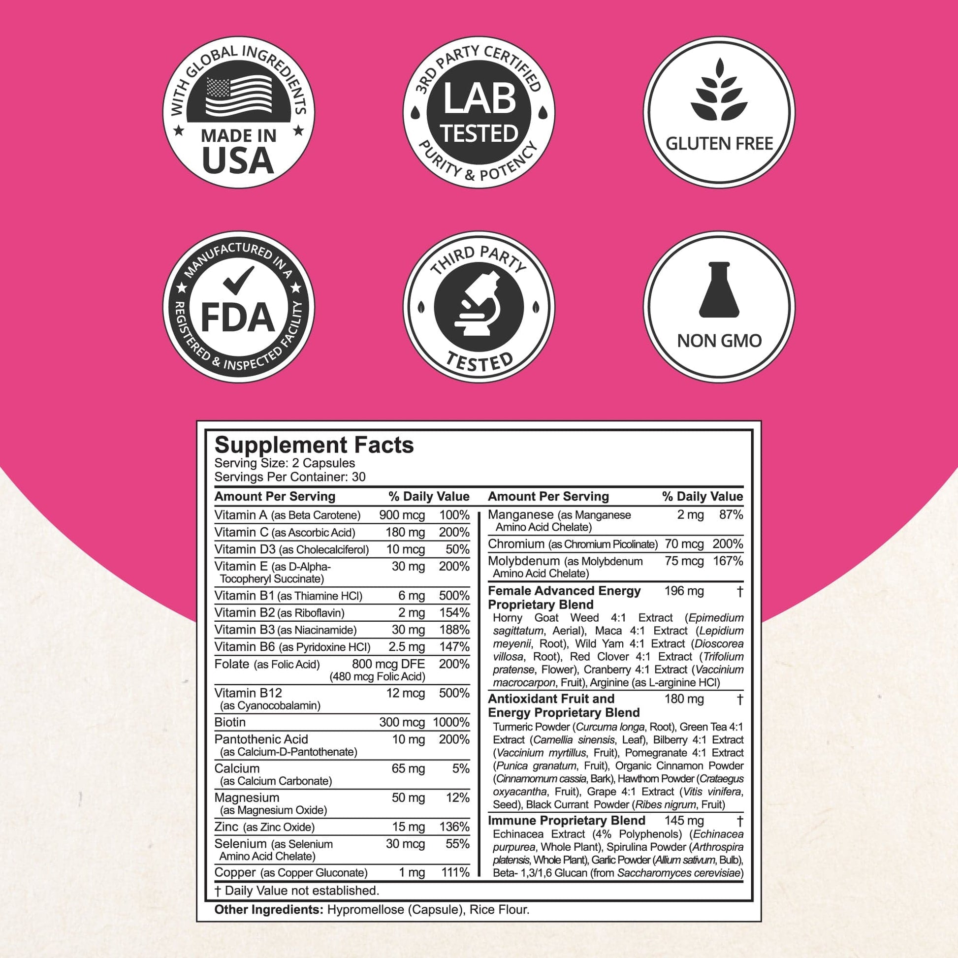 Women's Multi, Immunity, Energy & Beauty Formula, 60 Vegan Capsules