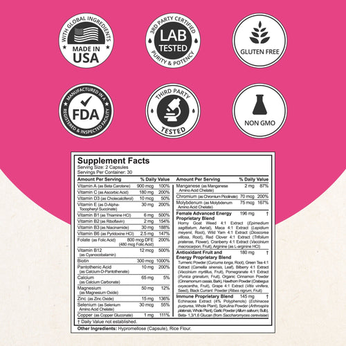 Women's Multi, Immunity, Energy & Beauty Formula, 60 Vegan Capsules