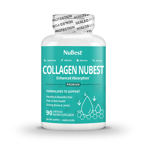 Collagen NuBest - Skin Beauty Formula - Promotes Healthy Skin, Hair & Nails - 90 Capsules