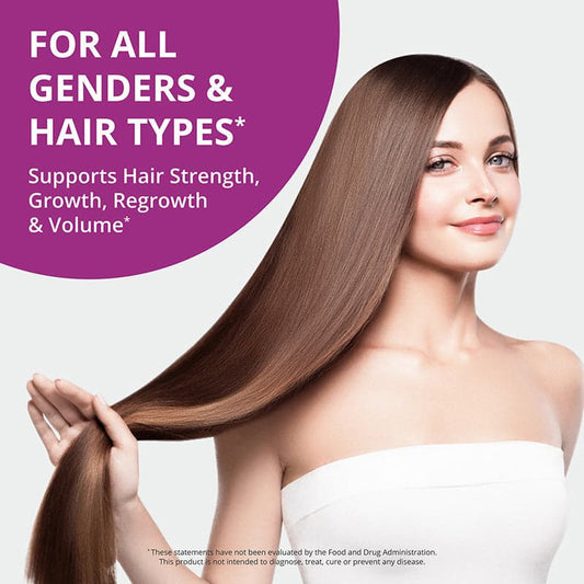 Fruugo - Hair Xtra, Premium Hair Growth Support for Men & Women, 60 Vegan Capsules