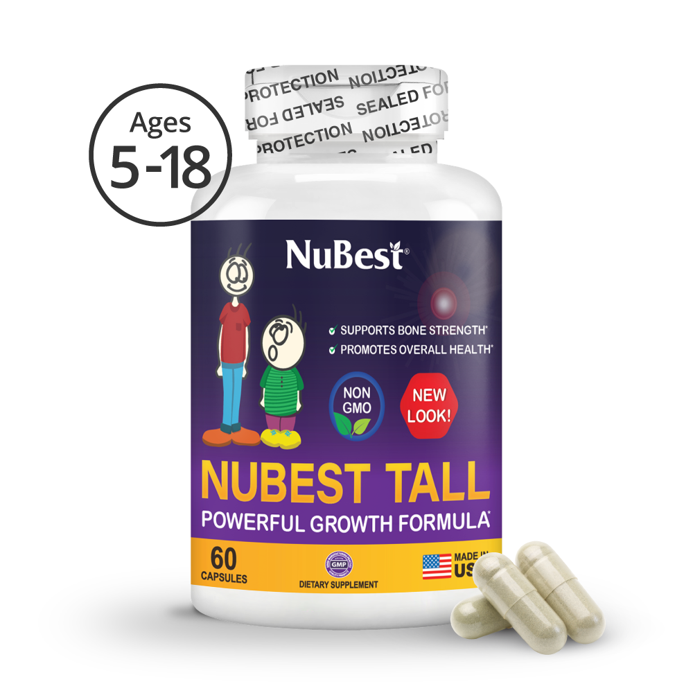 NuBest Tall, Powerful Growth Formula, For Children (5+) and Teens Who Don't Drink Milk Daily, 60 Capsules
