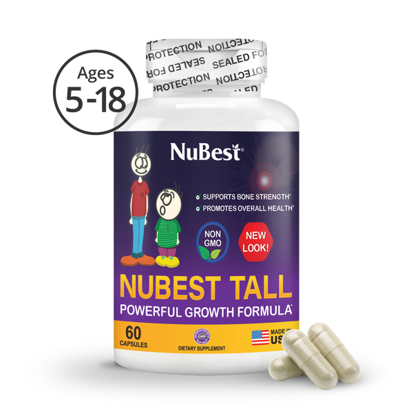 NuBest Tall, Powerful Growth Formula, For Children (5+) and Teens Who Don't Drink Milk Daily, 60 Capsules