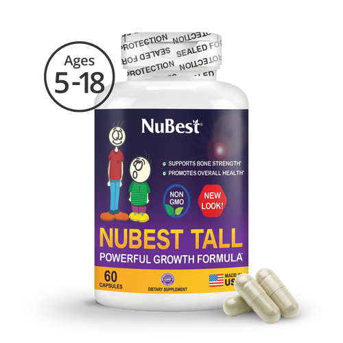 NuBest Tall, Powerful Growth Formula, For Children (5+) and Teens Who Don't Drink Milk Daily, 60 Capsules