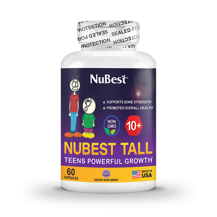 NuBest Tall 10+, Powerful Bone Growth Formula for Children (10+) & Teens Who Drink Milk Daily, 60 Capsules
