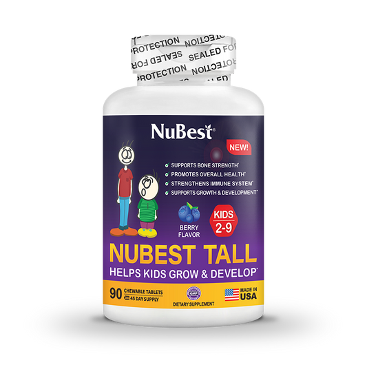 NuBest Tall Kids, Grow Strong and Healthy with Multivitamins and Multiminerals, For Kids Ages 2 to 9, Berry Flavor, 90 Chewable Tablets