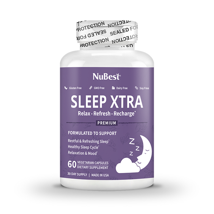 Sleep Xtra - Herbal Sleep Supplement For Adults & Teens, With Melatonin, Vitamin B6, Magnesium, Ashwagandha & More - Non-Habit-Forming - 60 Vegan Capsules