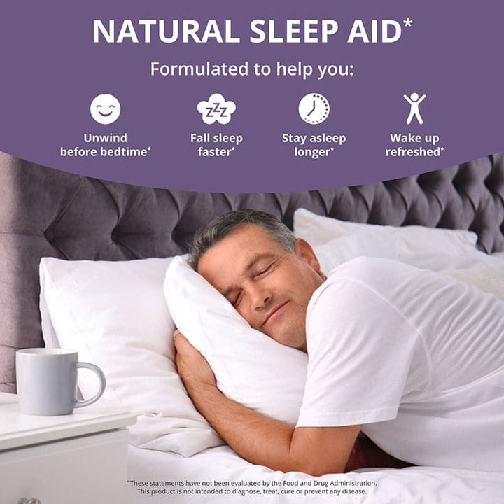 Sleep Xtra, Natural Non-Habit Forming Sleep Aid for Teens & Adults, 60 Vegan Capsules - NuBest Nutrition®